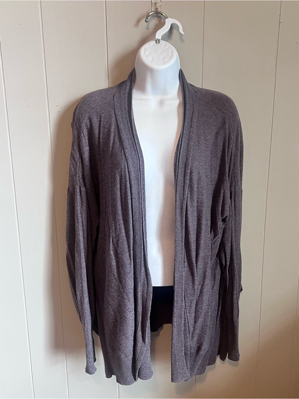 Maurices Open-Front Heather Purple  Women's Cardigan